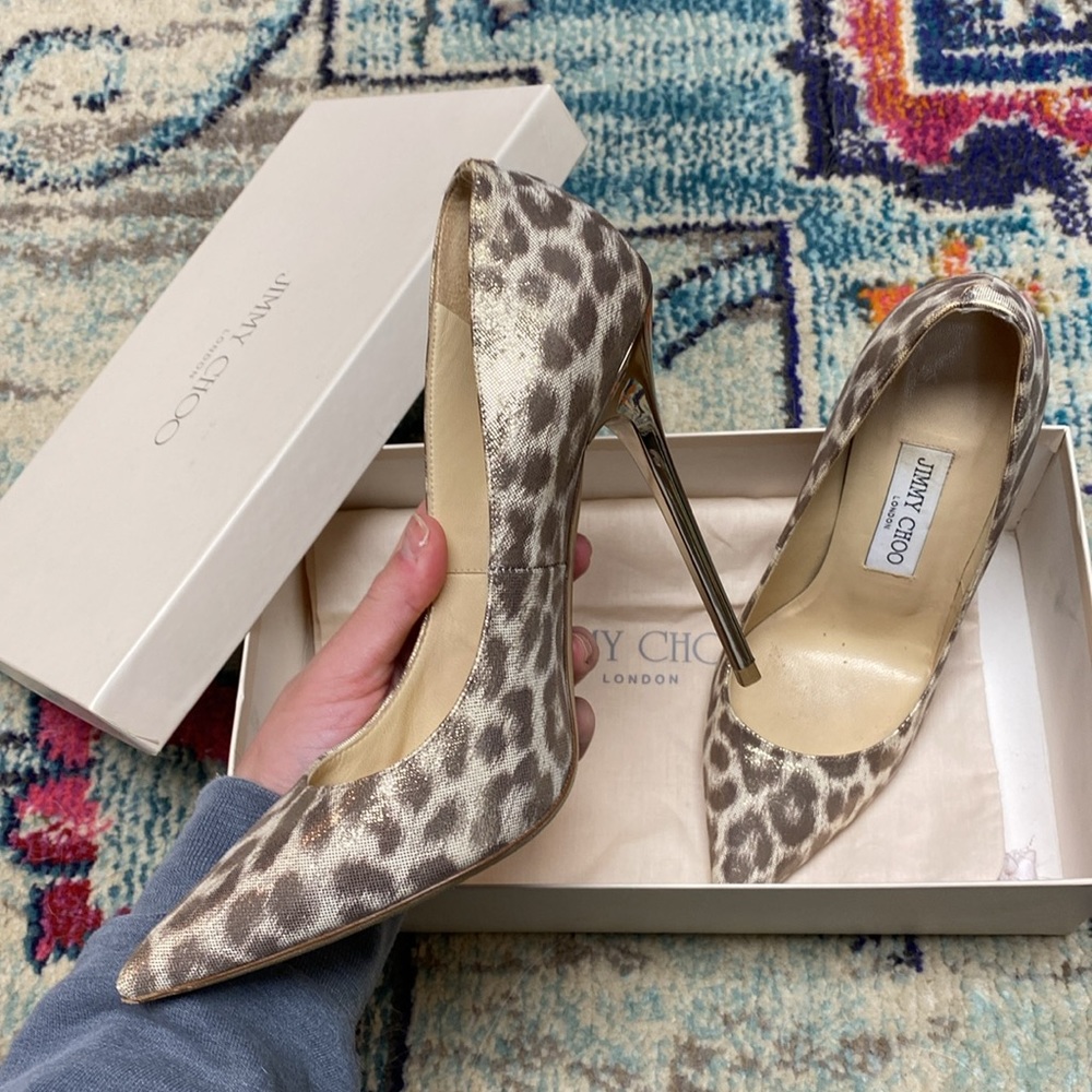 Metallic leopard Jimmy Choos - Picture 2 of 5